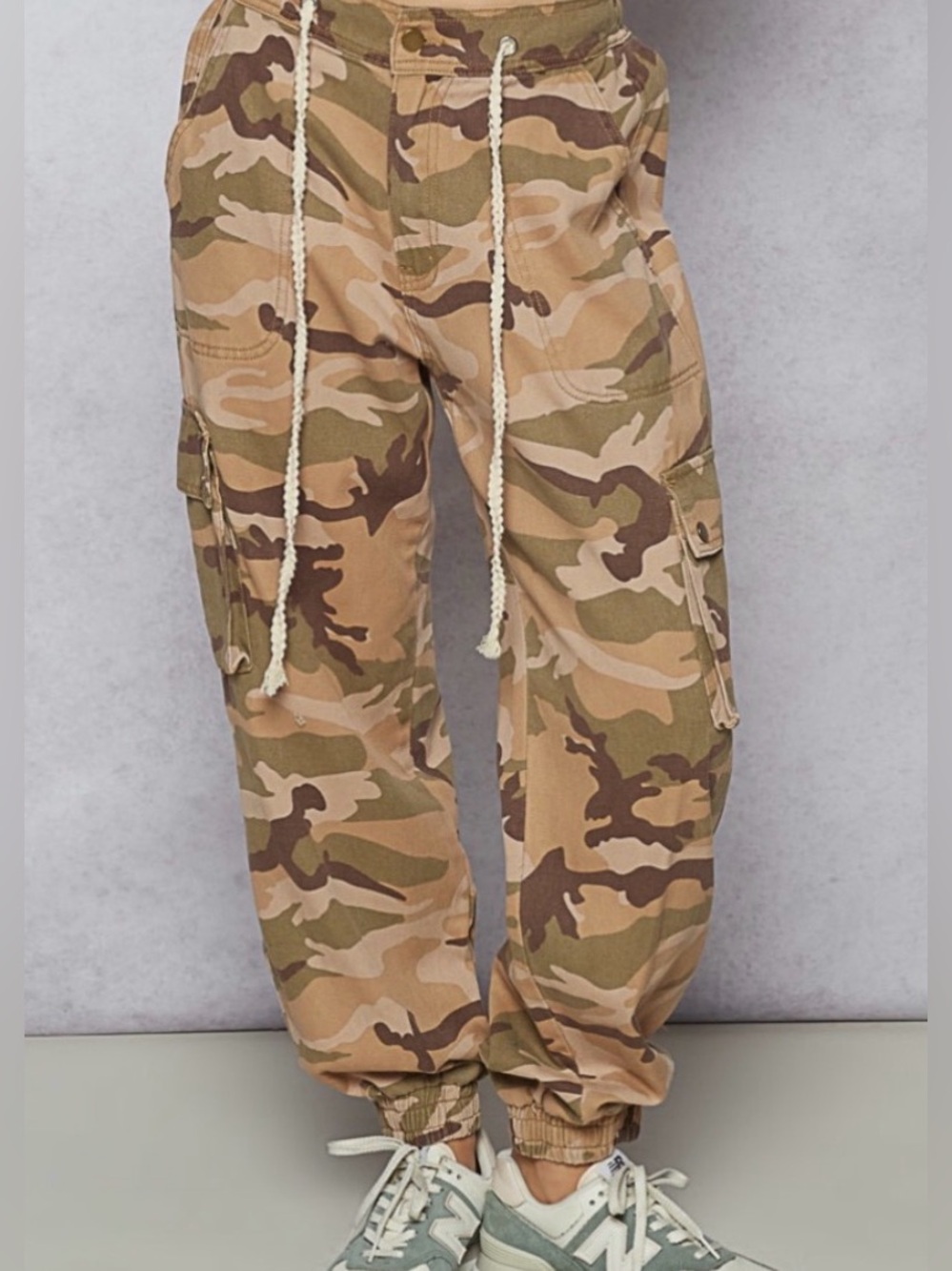 POL Camo Twill Jogger Pants - Green Camo